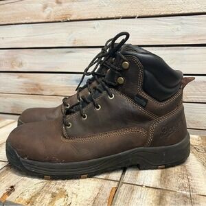 Danner Waterproof Caliper‎ 6" Brown Aluminum Toe Leather Work Boots M Sz 8.5
